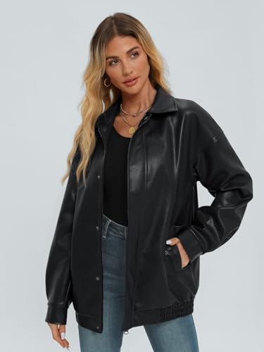 AUTOMET Leather Jackets Women Fall Jackets Fall Clothes Fall Fashion Fall Outfits for Women 2024 Winter Coat for Women