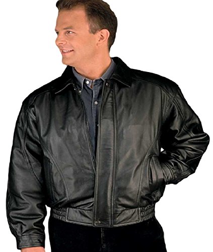 Men's Leather Flight Bomber Jacket