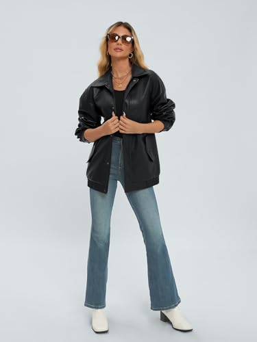 AUTOMET Leather Jackets Women Fall Jackets Fall Clothes Fall Fashion Fall Outfits for Women 2024 Winter Coat for Women