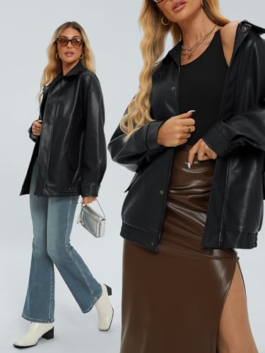AUTOMET Leather Jackets Women Fall Jackets Fall Clothes Fall Fashion Fall Outfits for Women 2024 Winter Coat for Women