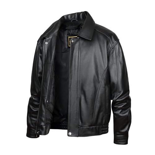 Men's Leather Flight Bomber Jacket