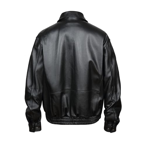 Men's Leather Flight Bomber Jacket