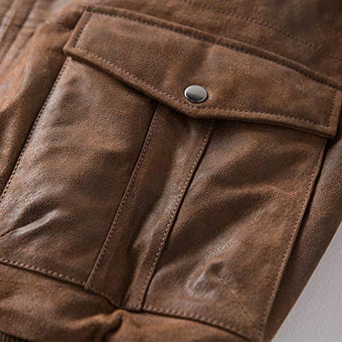 Men's Brown Leather Flight Bomber Jacket
