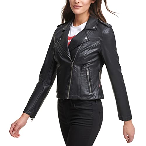 Levi's Women's Black Faux Leather Motorcycle Jacket