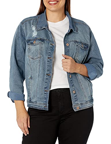 Dollhouse Women's Plus Size Denim Jacket 3X