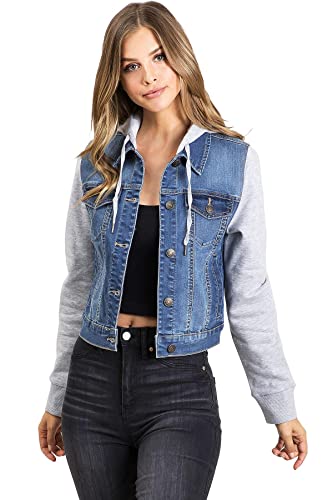 Women's Denim Jacket Hoodie - Wax Jeans
