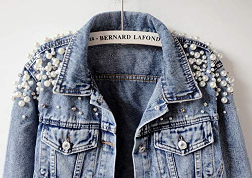 Kedera Women's Embroidered Pearl Denim Jacket