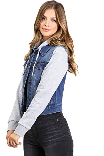 Women's Denim Jacket Hoodie - Wax Jeans
