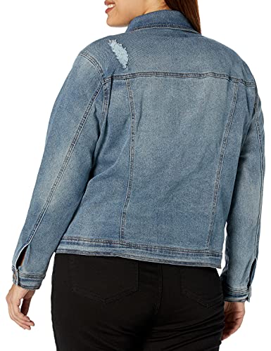 Dollhouse Women's Plus Size Denim Jacket 3X