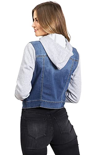 Women's Denim Jacket Hoodie - Wax Jeans