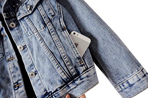 Kedera Women's Embroidered Pearl Denim Jacket