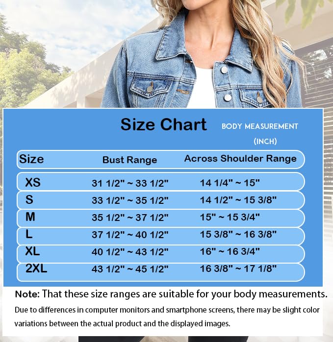 Women's Cropped Denim Jean Jacket with Pockets