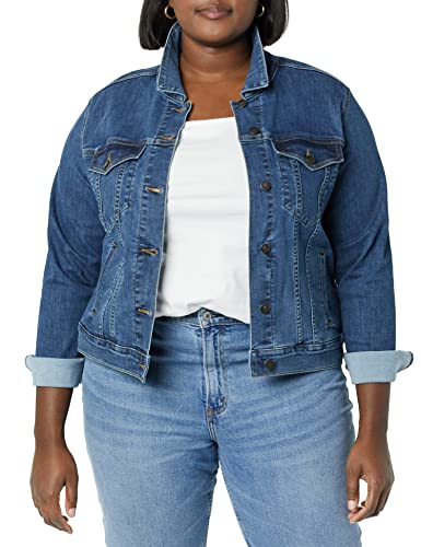 Women's Plus Size Medium Wash Jean Jacket