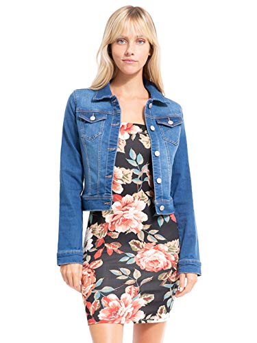 Olivia Women's Vintage Washed Long Sleeve Denim Jacket