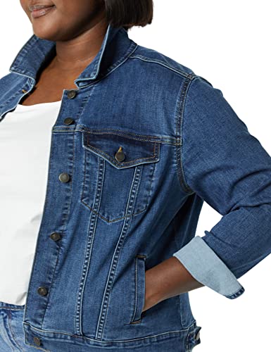 Women's Plus Size Medium Wash Jean Jacket