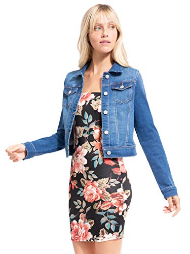 Olivia Women's Vintage Washed Long Sleeve Denim Jacket