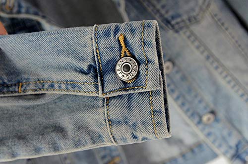 LifeShe Women's Denim Jacket with Detachable Hoodie