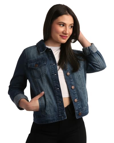 Basic Denim Classic Crop Jacket for Women