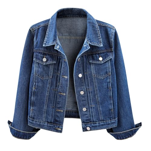 Women's Long Sleeve Denim Button Down Jacket