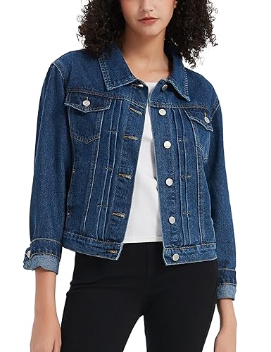 Women's Long Sleeve Denim Button Down Jacket
