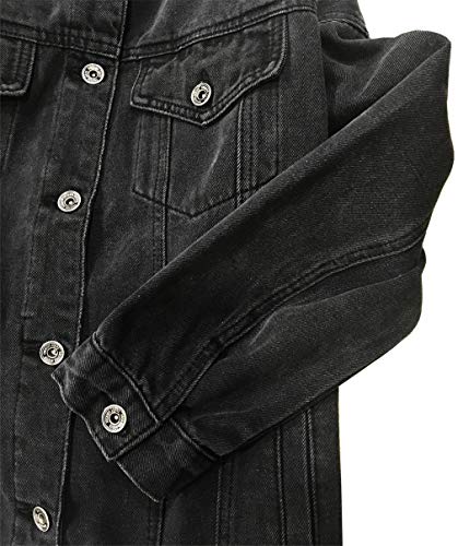Oversize Vintage Boyfriend Denim Jacket - Black