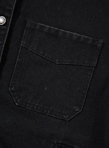 Oversized Black Denim Jean Jacket for Women