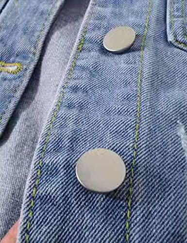 Women's Light Wash Cropped Denim Trucker Jacket
