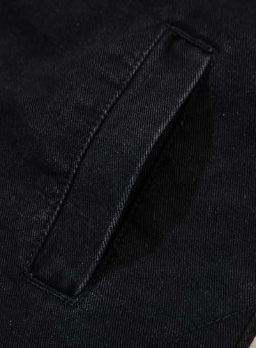 Oversized Black Denim Jean Jacket for Women