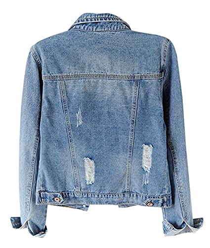 Kedera Women's Distressed Denim Jacket Coats