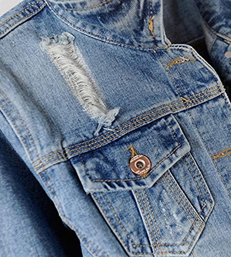 Kedera Women's Distressed Denim Jacket Coats