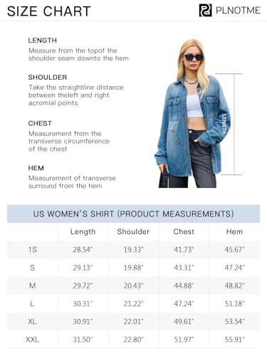 Women's Oversized Denim Jackets with Pockets