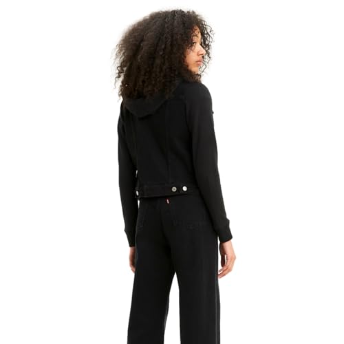 Levi's Women's Hybrid Trucker Jacket, Black, Large