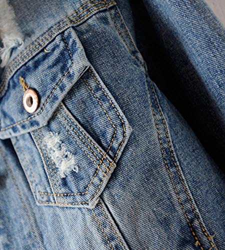 Kedera Women's Distressed Denim Jacket Coats