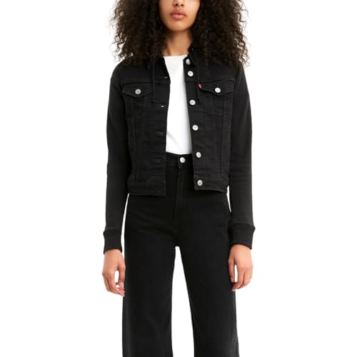 Levi's Women's Hybrid Trucker Jacket, Black, Large