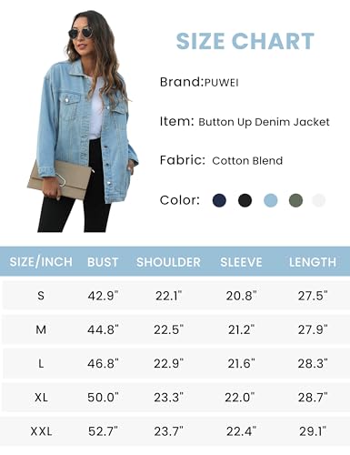 Women's Distressed Oversized Denim Jacket with Pockets