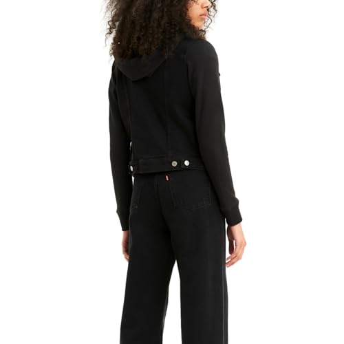 Levi's Women's Hybrid Trucker Jacket, Black, Large