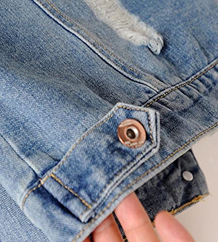 Kedera Women's Distressed Denim Jacket Coats