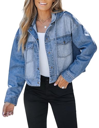 Luvamia Women's Hooded Denim Jacket - X-Large