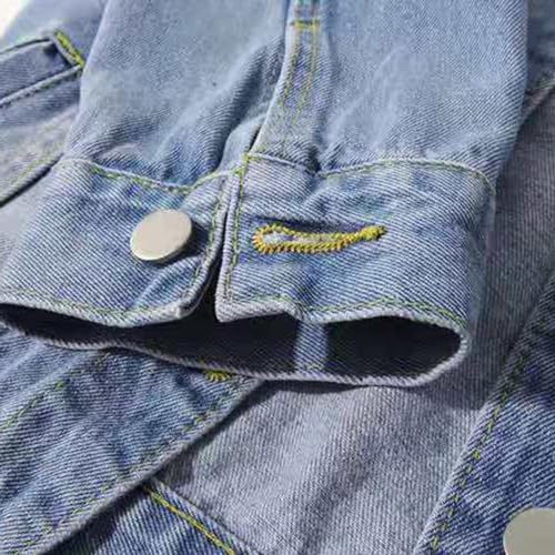 Trendy Plus Size Women's Cropped Denim Jacket