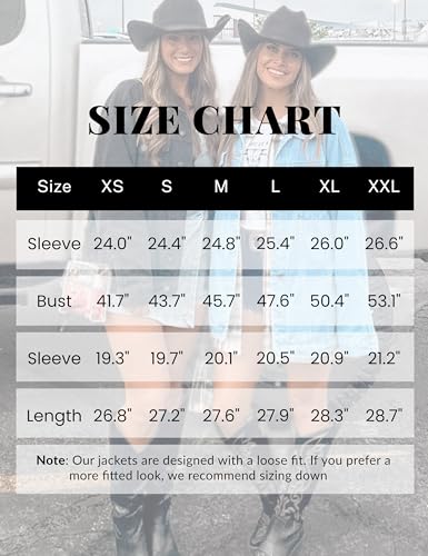 Oversized Denim Biker Jacket for Women