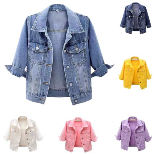 Trendy Plus Size Women's Cropped Denim Jacket