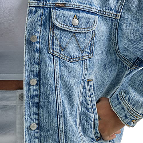 Wrangler Women's Moonchild Girlfriend Denim Jacket, XS