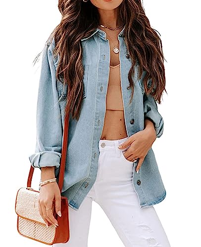 Oversized Women's Boyfriend Denim Jean Jacket