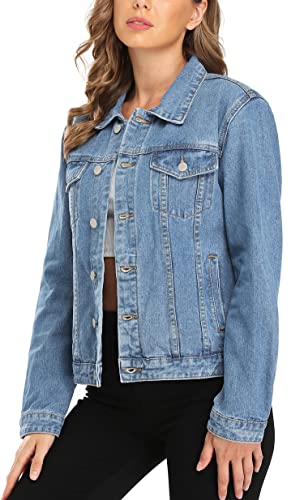 MISS MOLY Women's Casual Long Sleeve Denim Jacket