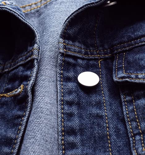 Women's Distressed Denim Button Down Jacket