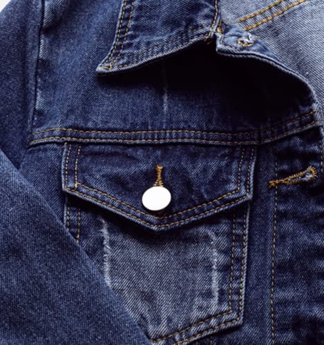 Women's Distressed Denim Button Down Jacket
