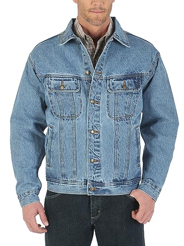 Wrangler Men's Vintage Indigo Denim Jacket - Large