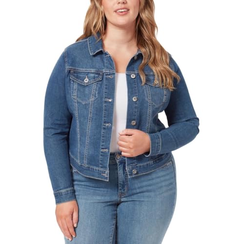 Jessica Simpson Plus Size Blue Stretch Denim Jacket