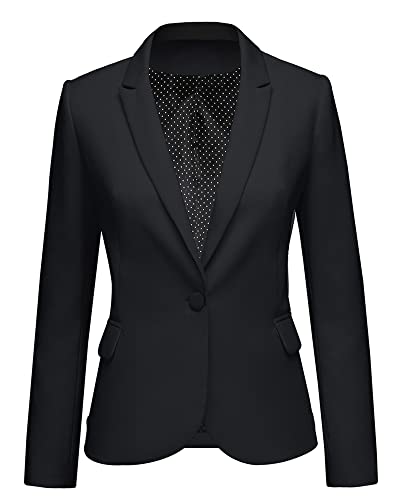 Luvamia Women's Slim Fit Blazer Jacket - Black