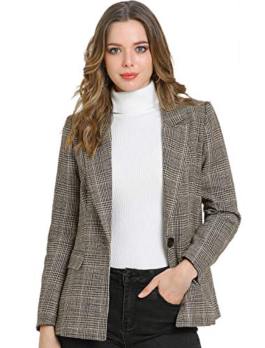 Plaid Boyfriend Blazer Jacket for Women